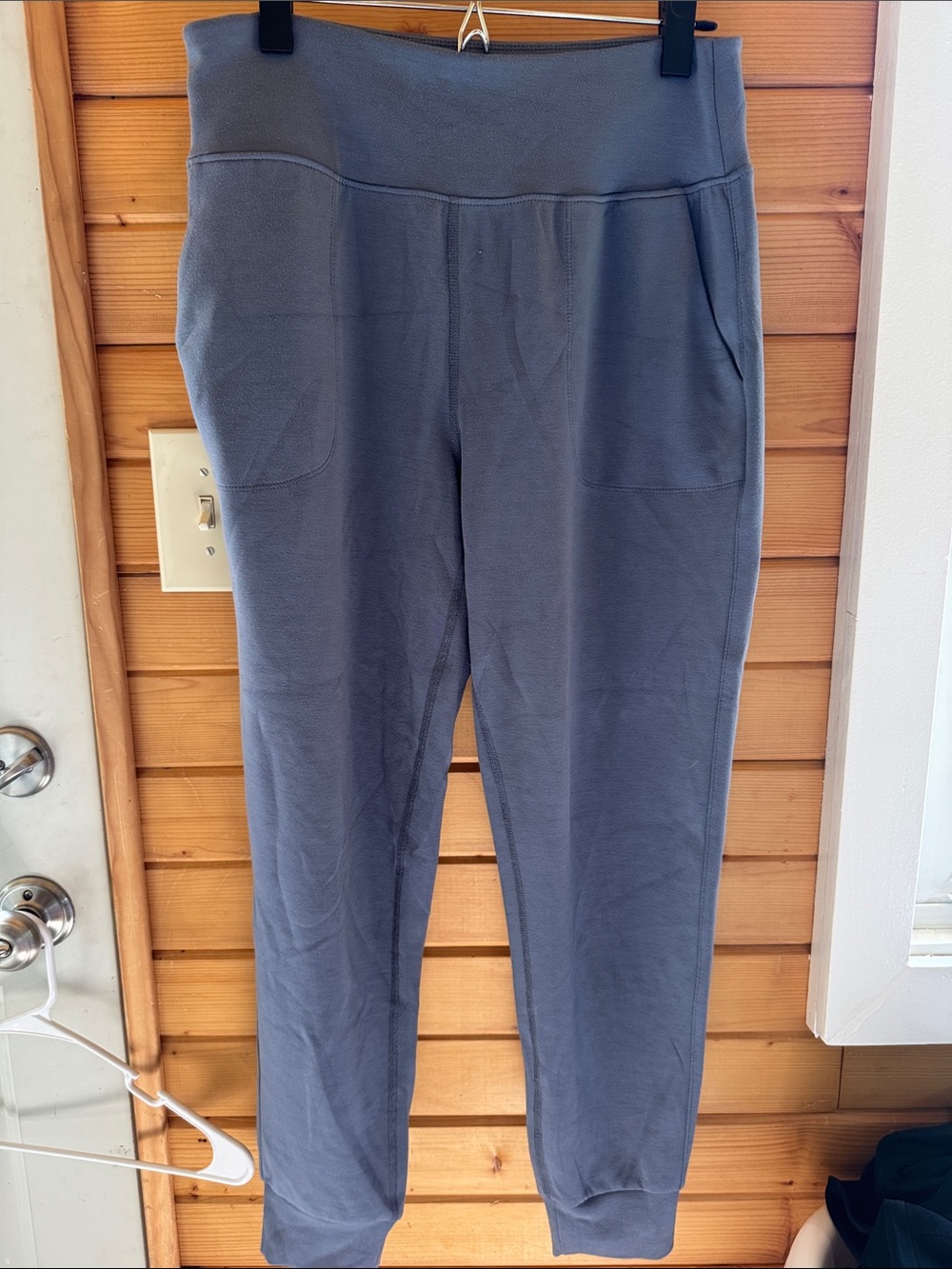 Sage Slate Blue High-Rise Jogger Pants